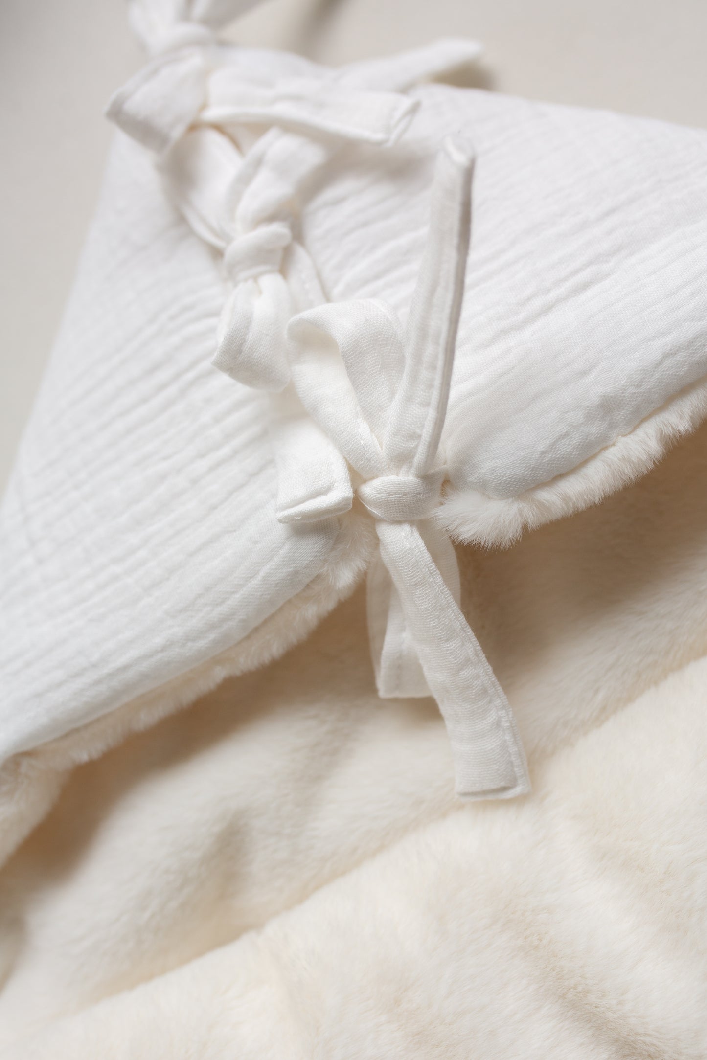 Saco blanco liso invierno