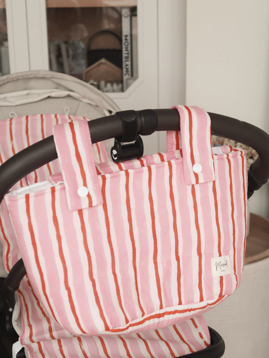 Bolsa carro pequeña Lines Pink