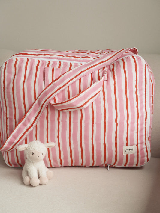 Maleta maternidad Lines Pink