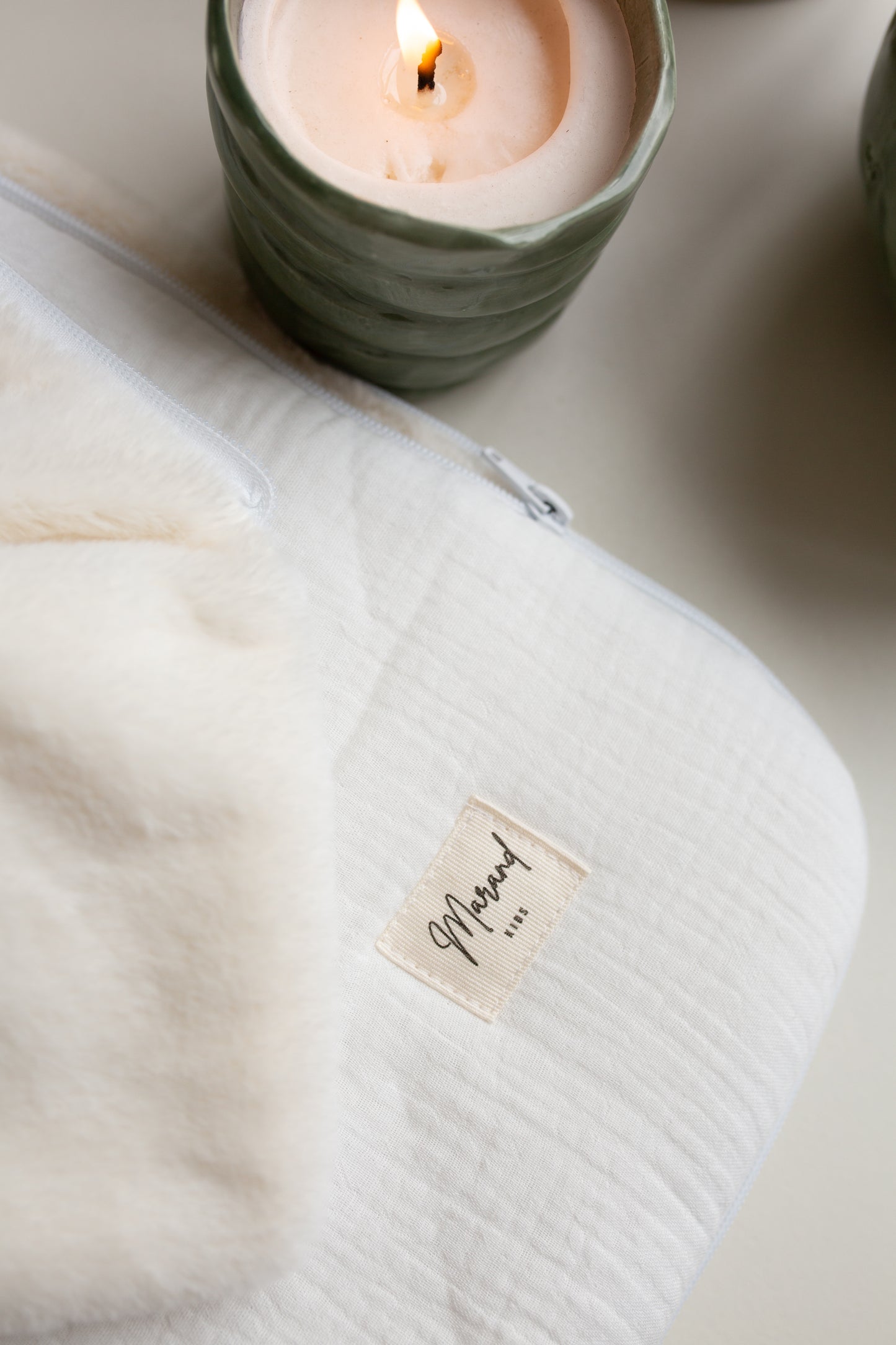 Saco blanco liso invierno