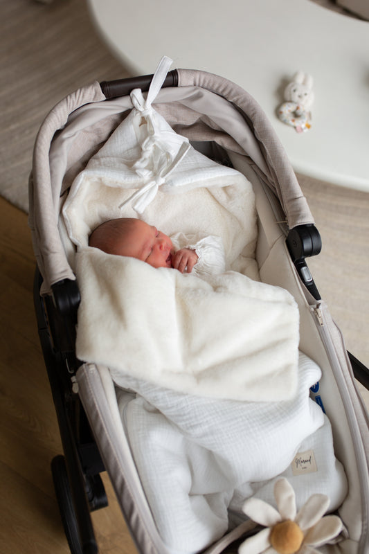 Saco blanco liso invierno